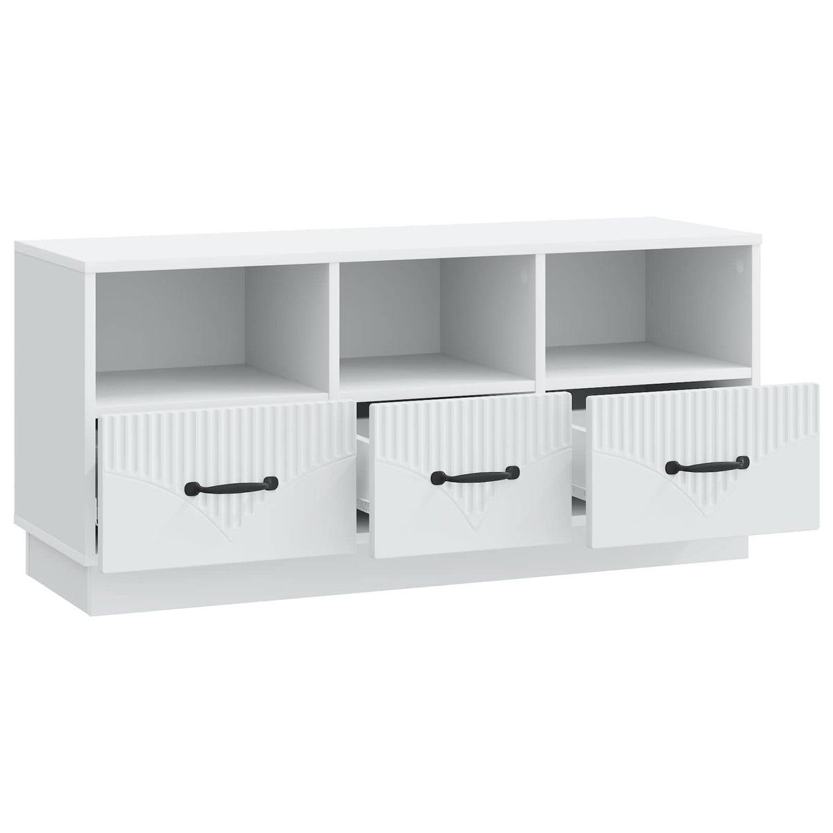 TV-skab med skuffe Hvid 102 x 34,5 x 47 cm Konstrueret træ
