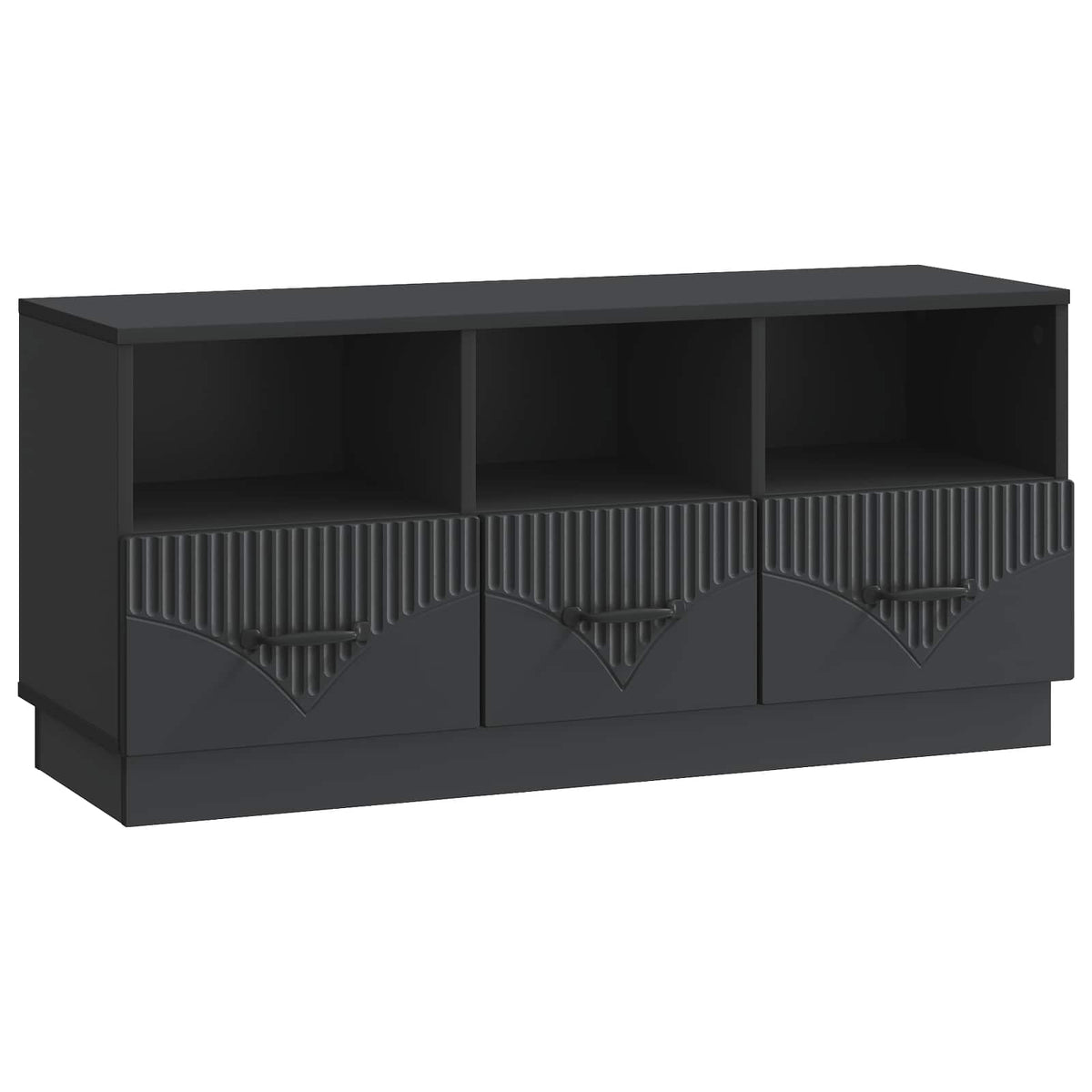 TV-skab med skuffe Sort 102 x 34,5 x 47 cm Konstrueret træ