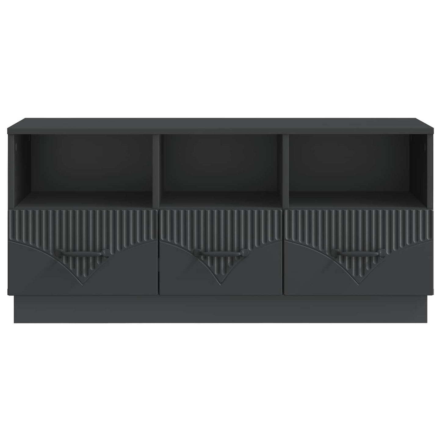 TV-skab med skuffe Sort 102 x 34,5 x 47 cm Konstrueret træ