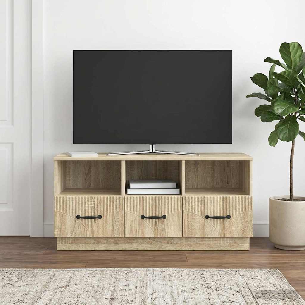 TV-skab med skuffe Sonoma-eg 102 x 34,5 x 47 cm Konstrueret træ