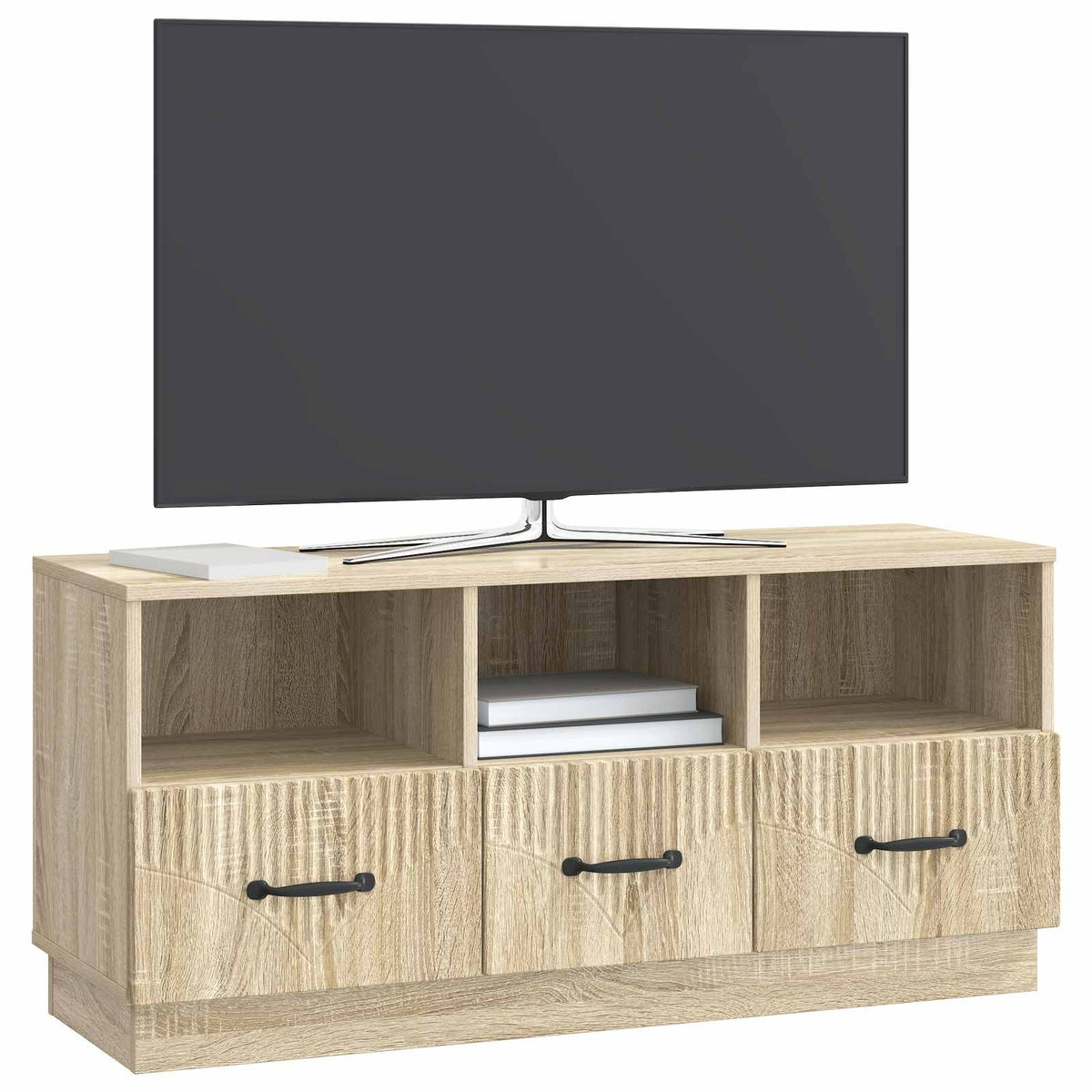 TV-skab med skuffe Sonoma-eg 102 x 34,5 x 47 cm Konstrueret træ