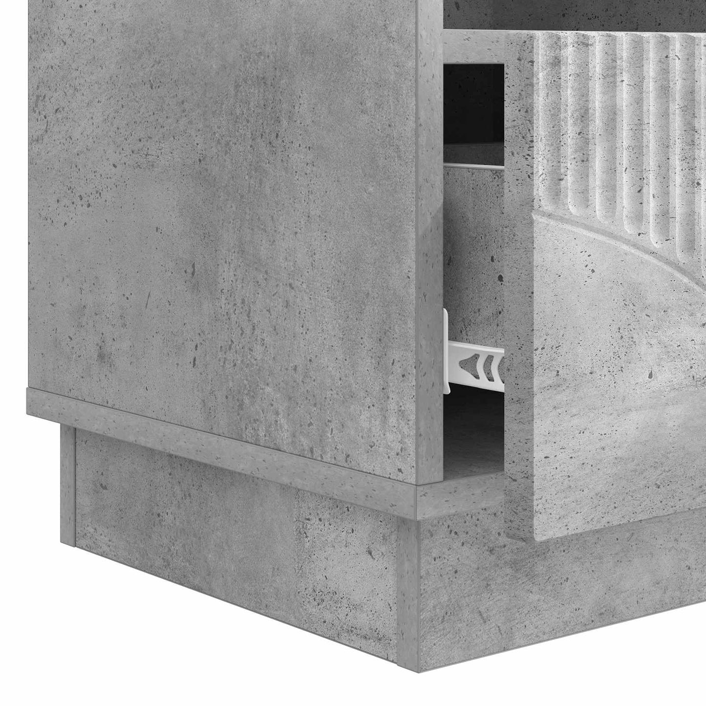 TV-skab med skuffe Betongrå 102 x 34,5 x 47 cm Konstrueret træ