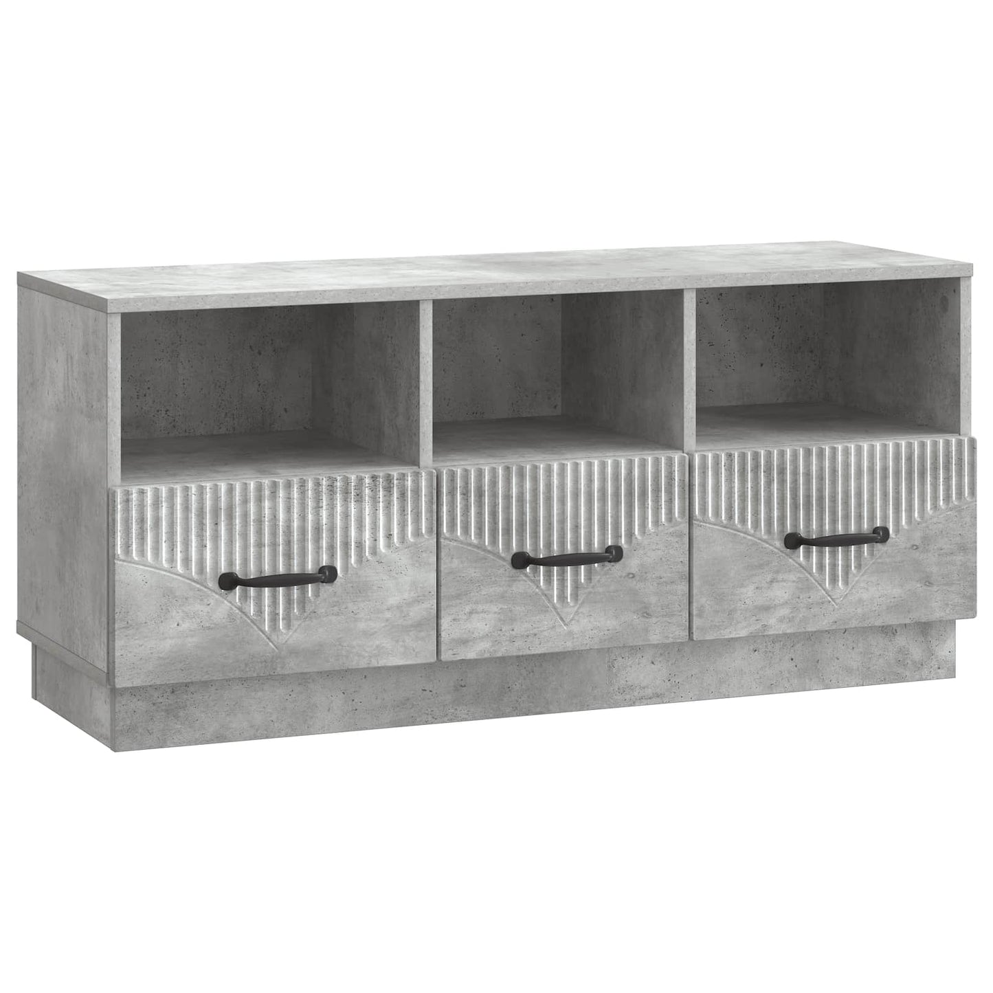 TV-skab med skuffe Betongrå 102 x 34,5 x 47 cm Konstrueret træ