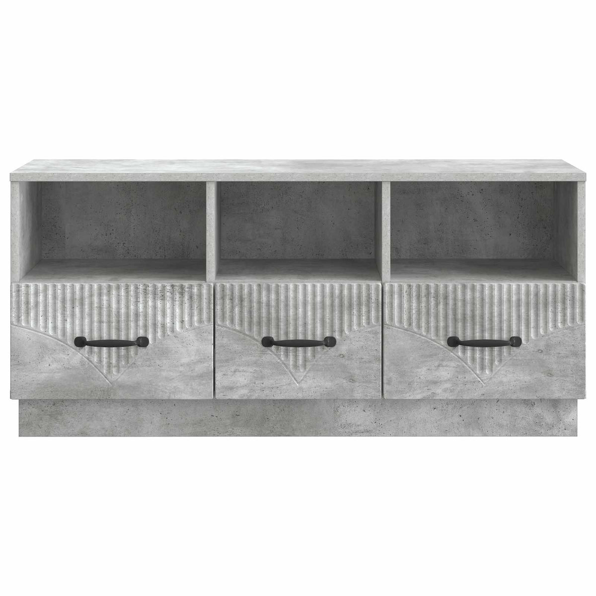 TV-skab med skuffe Betongrå 102 x 34,5 x 47 cm Konstrueret træ