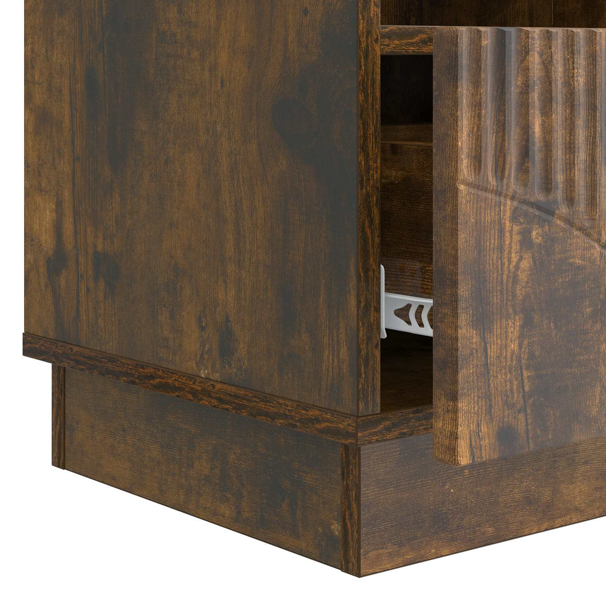 TV-skab med skuffe Røget eg 102 x 34,5 x 47 cm Konstrueret træ