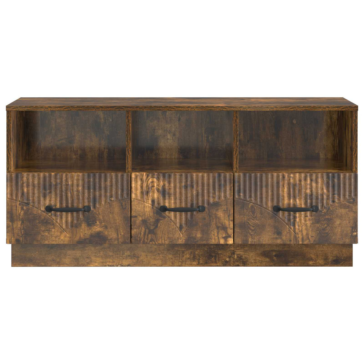 TV-skab med skuffe Røget eg 102 x 34,5 x 47 cm Konstrueret træ