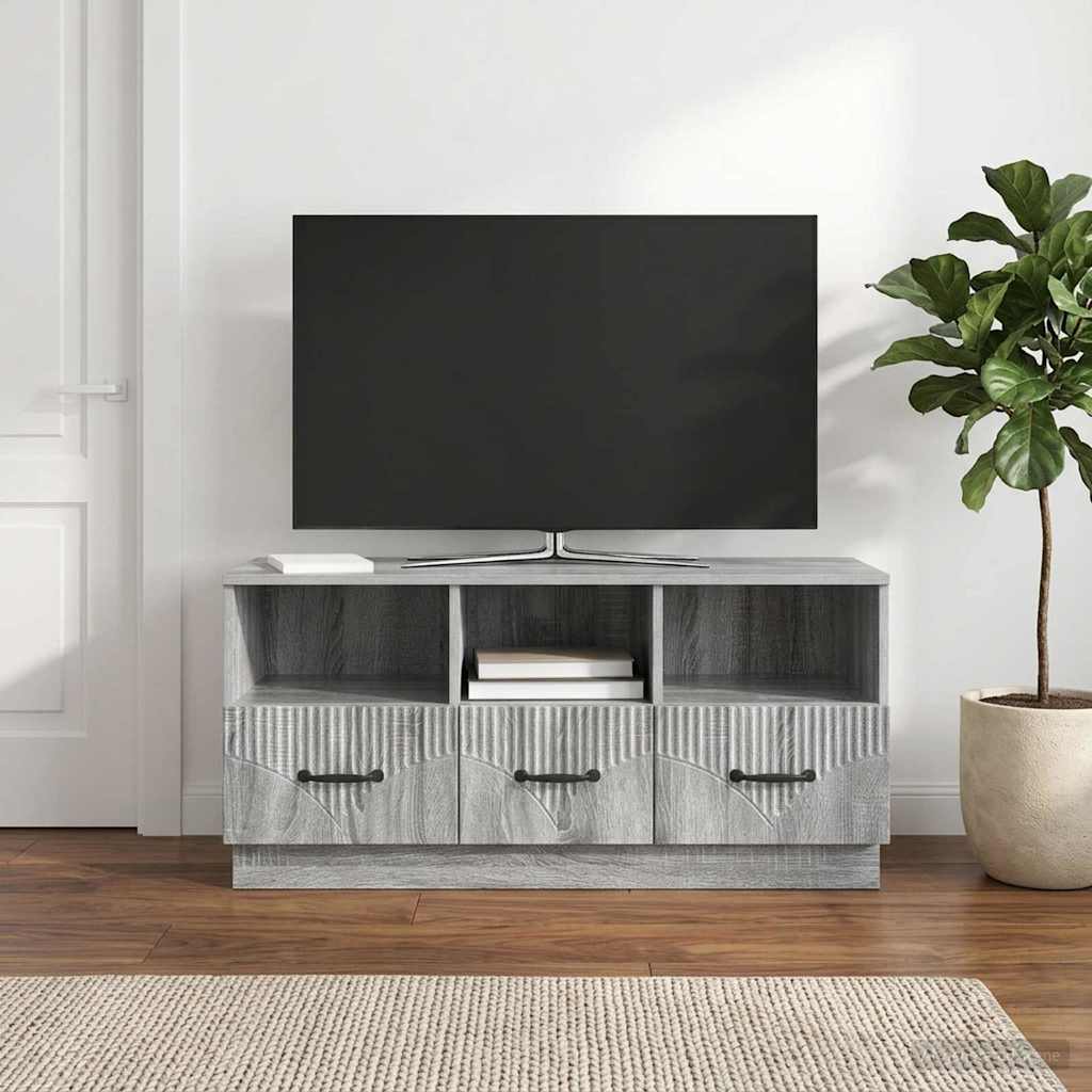TV-skab Grå sonoma-eg 102 x 34,5 x 47 cm Konstrueret træ