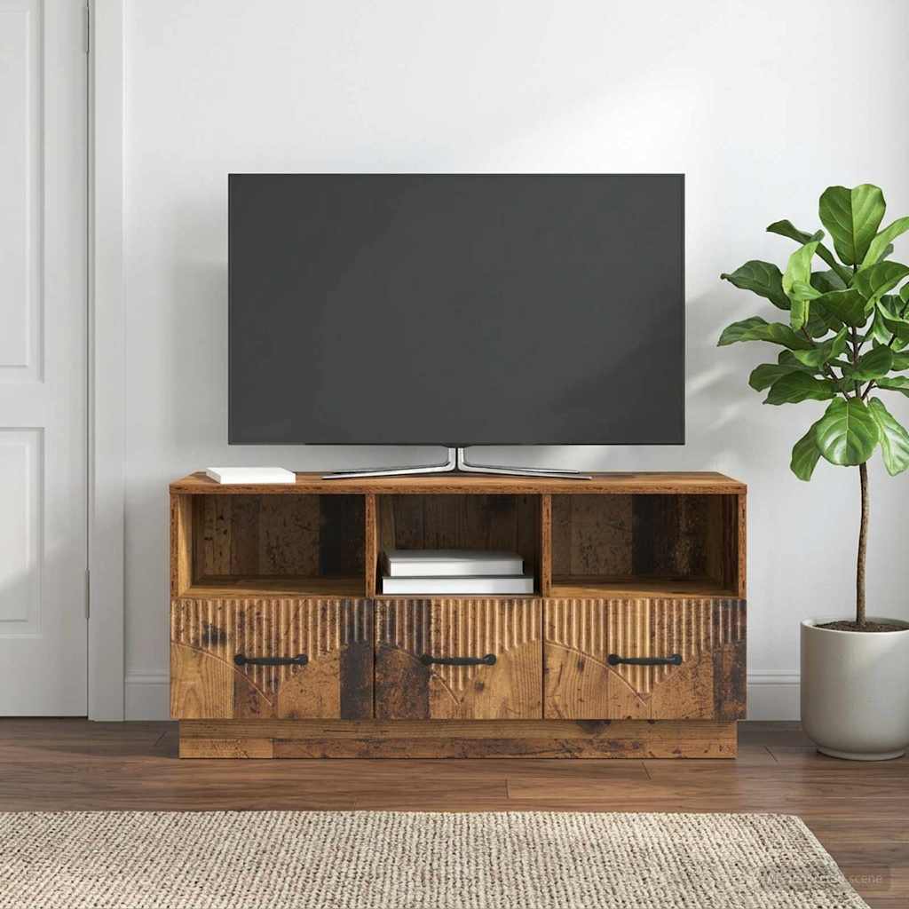TV-skab Gammelt træ 102 x 34,5 x 47 cm Konstrueret træ