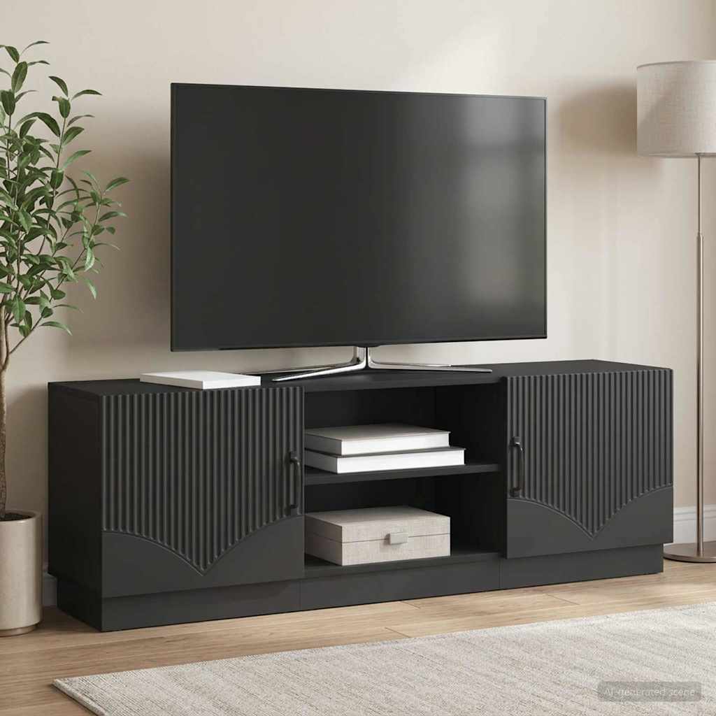 TV-skab Sort 150 x 31 x 47 cm Konstrueret træ