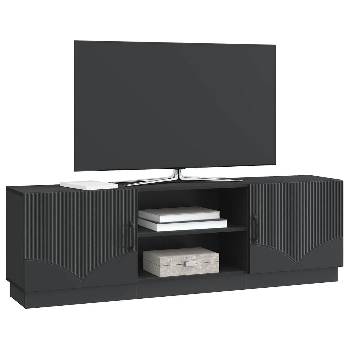 TV-skab Sort 150 x 31 x 47 cm Konstrueret træ