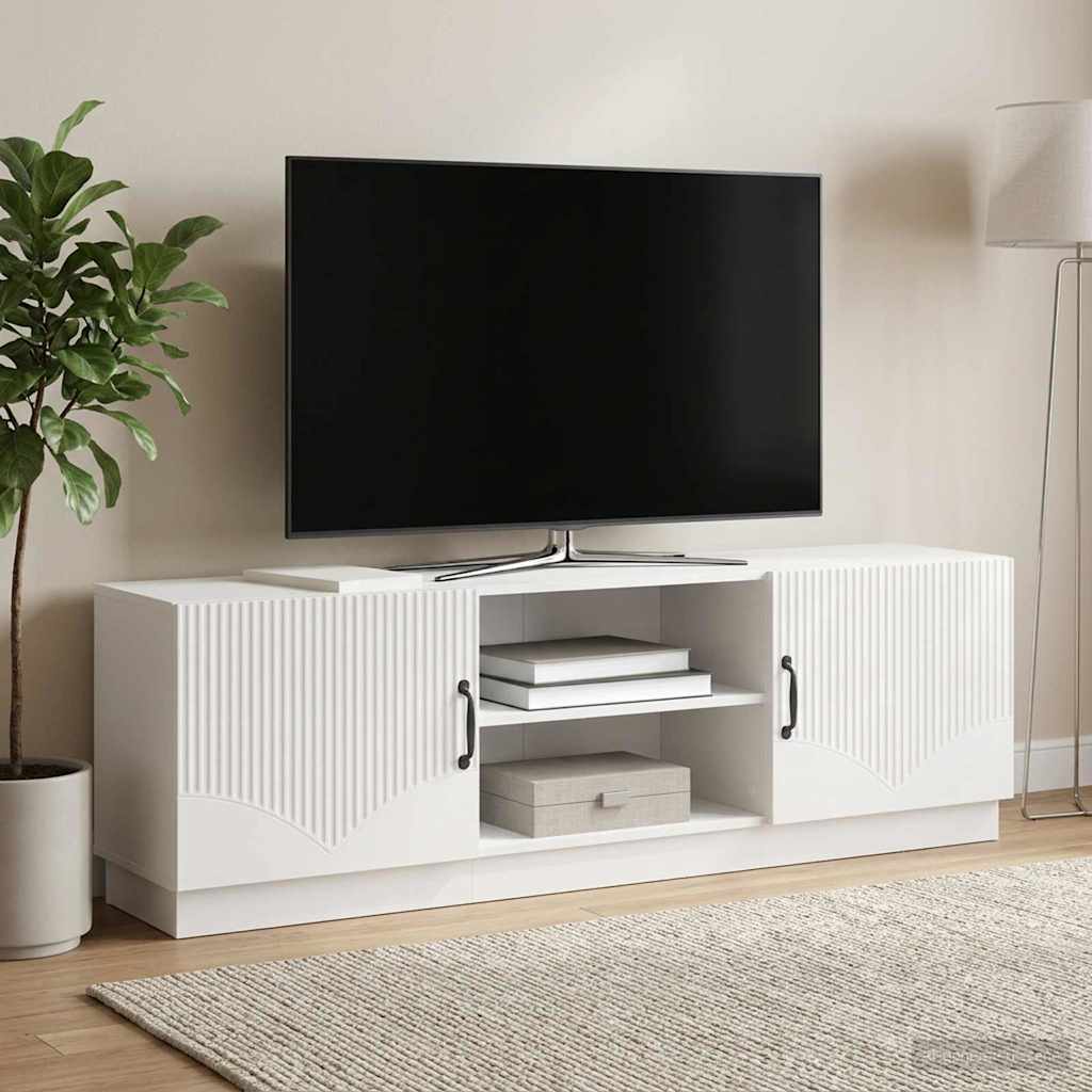 TV-skab Hvid højglans 150 x 31 x 47 cm Konstrueret træ