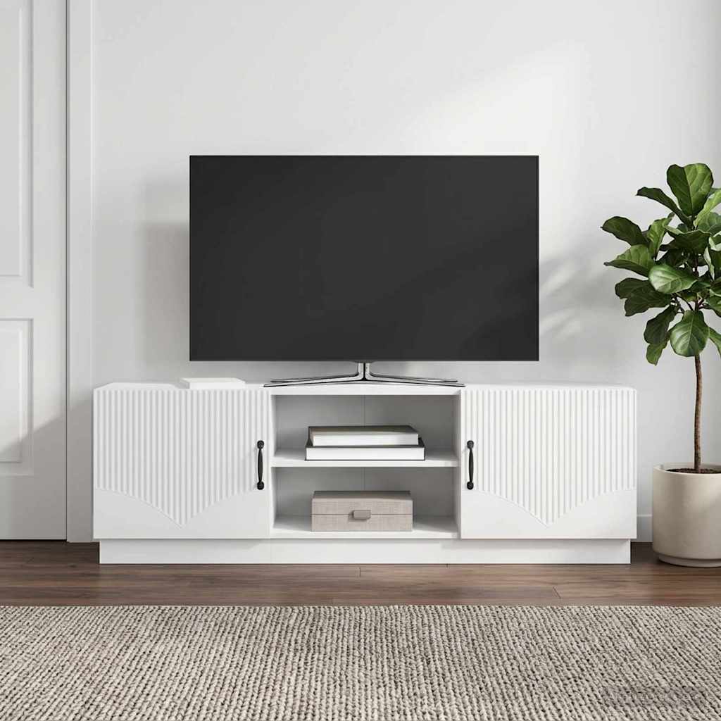 TV-skab Hvid højglans 150 x 31 x 47 cm Konstrueret træ