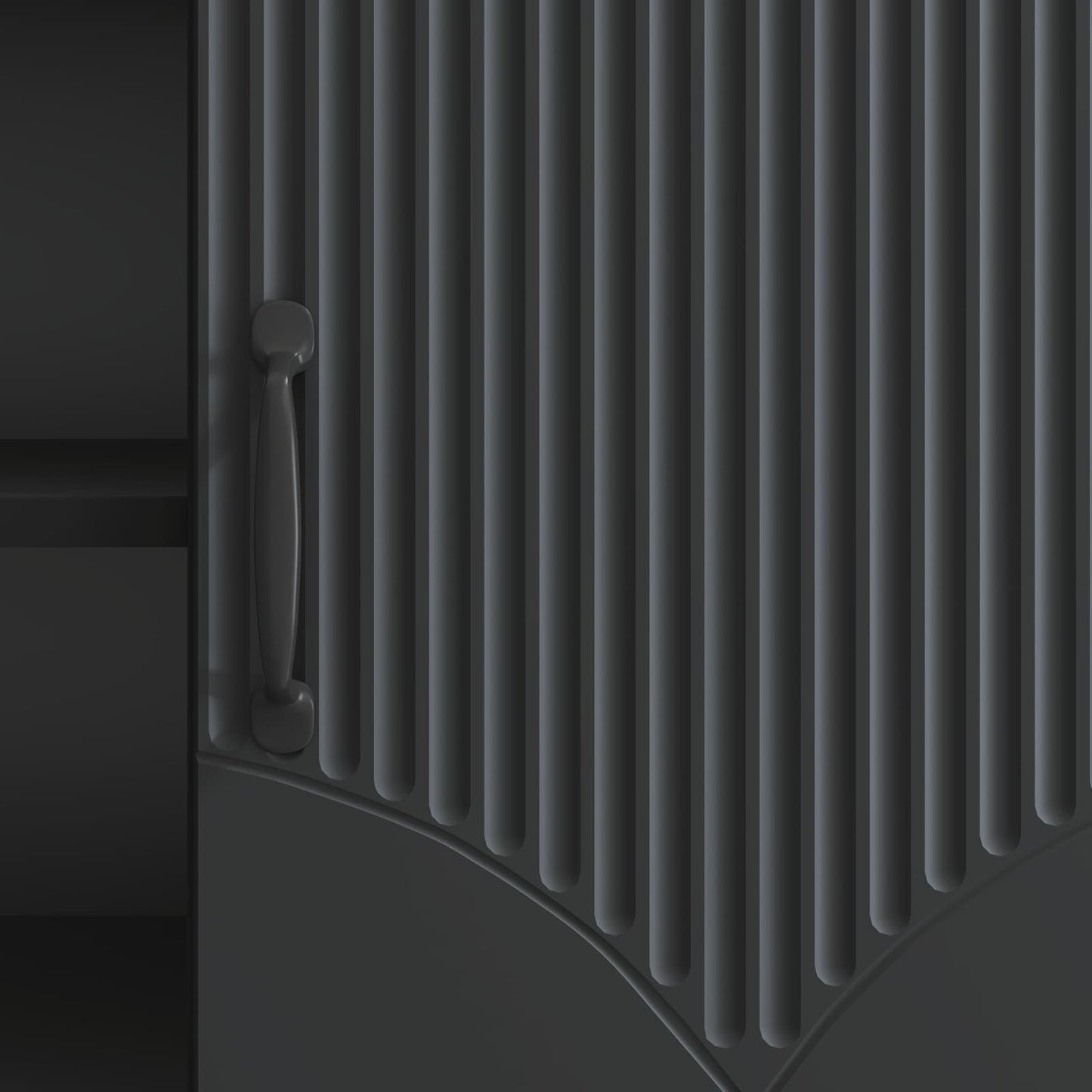 TV-skab 102 x 34,5 x 47 cm Sort Konstrueret træ