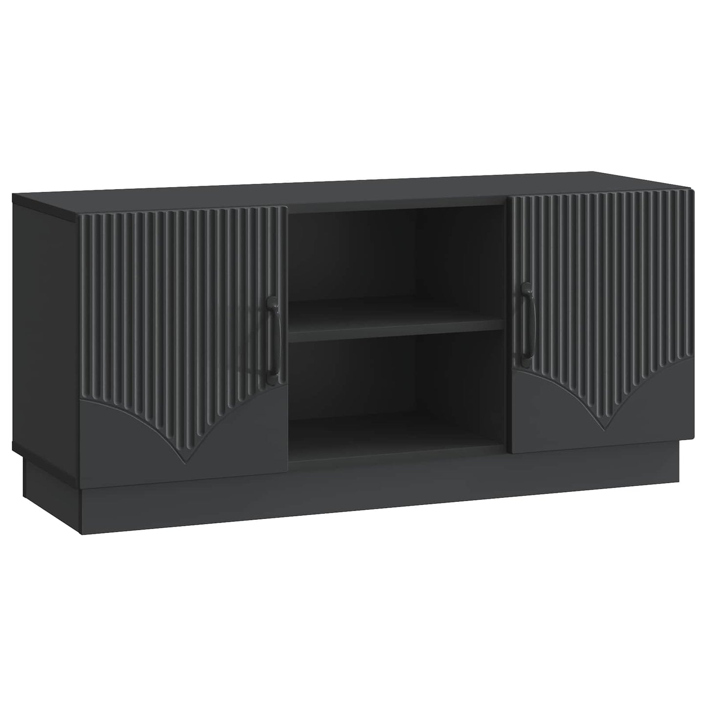 TV-skab 102 x 34,5 x 47 cm Sort Konstrueret træ