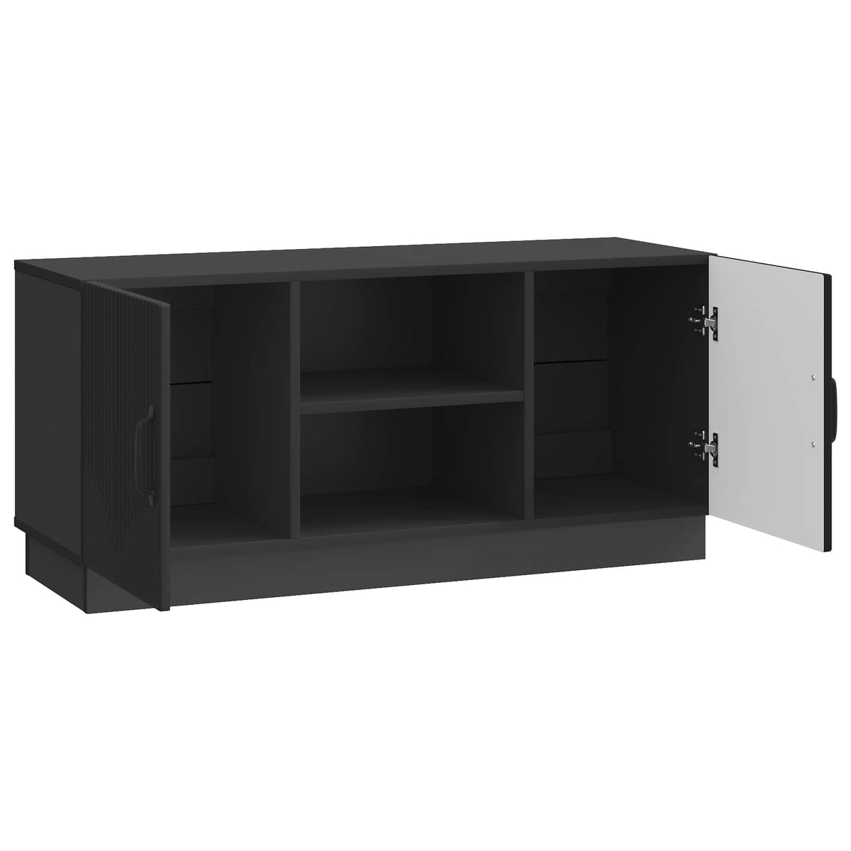 TV-skab 102 x 34,5 x 47 cm Sort Konstrueret træ