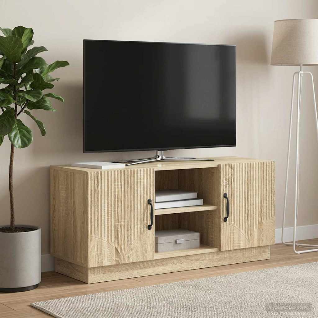 TV-skab 102 x 34,5 x 47 cm Sonoma-eg Konstrueret træ