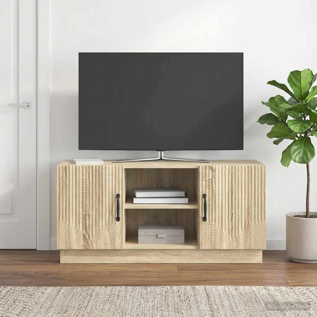 TV-skab 102 x 34,5 x 47 cm Sonoma-eg Konstrueret træ