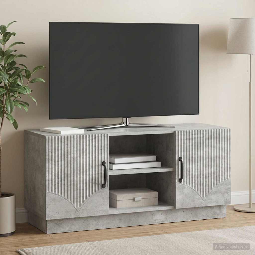 TV-skab 102 x 34,5 x 47 cm Betongrå Konstrueret træ