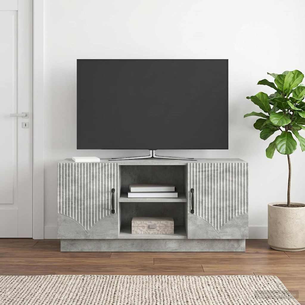 TV-skab 102 x 34,5 x 47 cm Betongrå Konstrueret træ