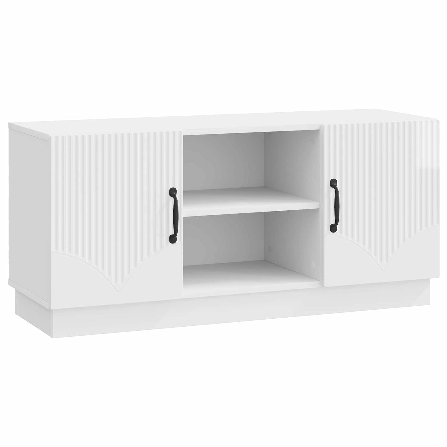 TV-skab 102 x 34,5 x 47 cm Hvid højglans Konstrueret træ