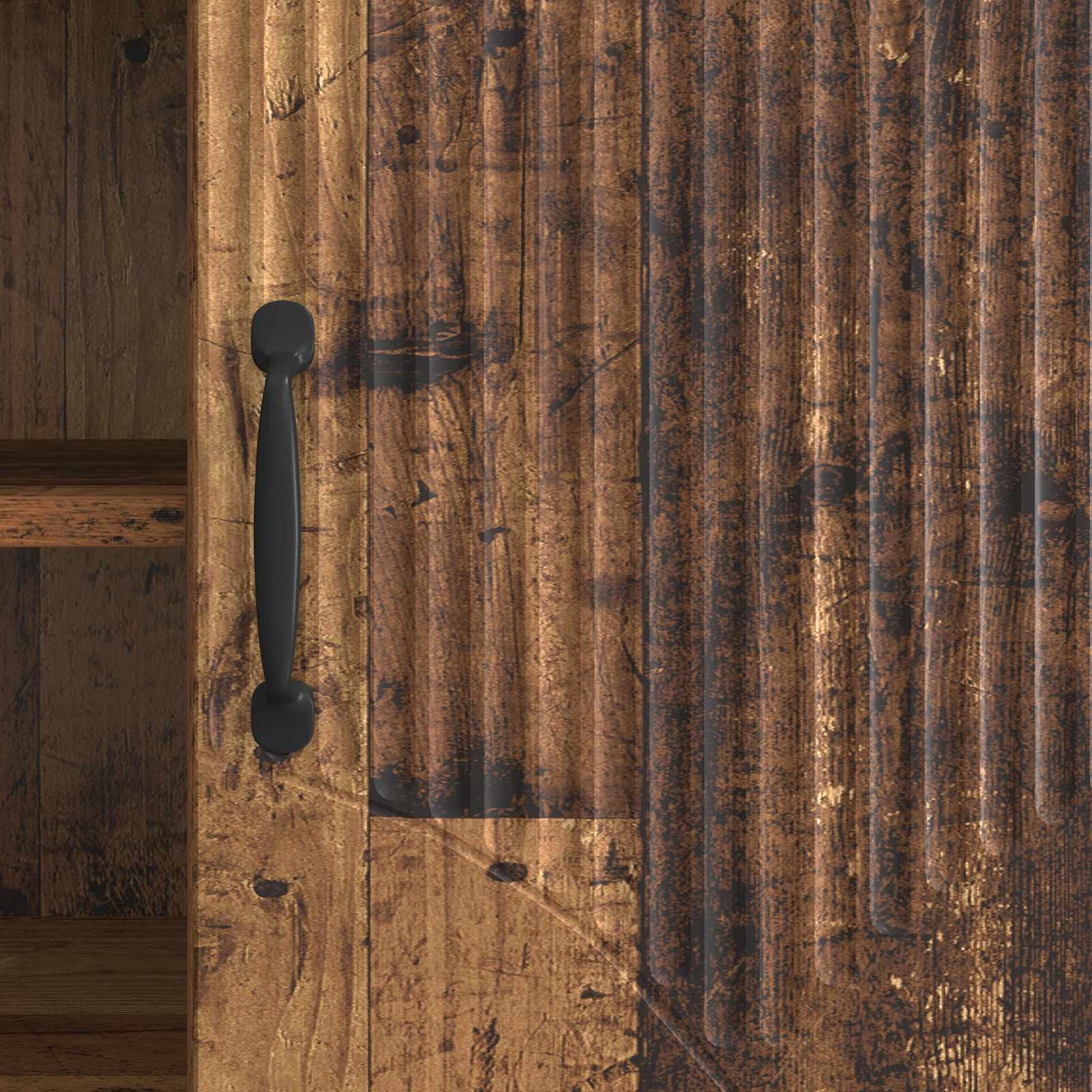 TV-skab 102 x 34,5 x 47 cm Gammelt træ Konstrueret træ