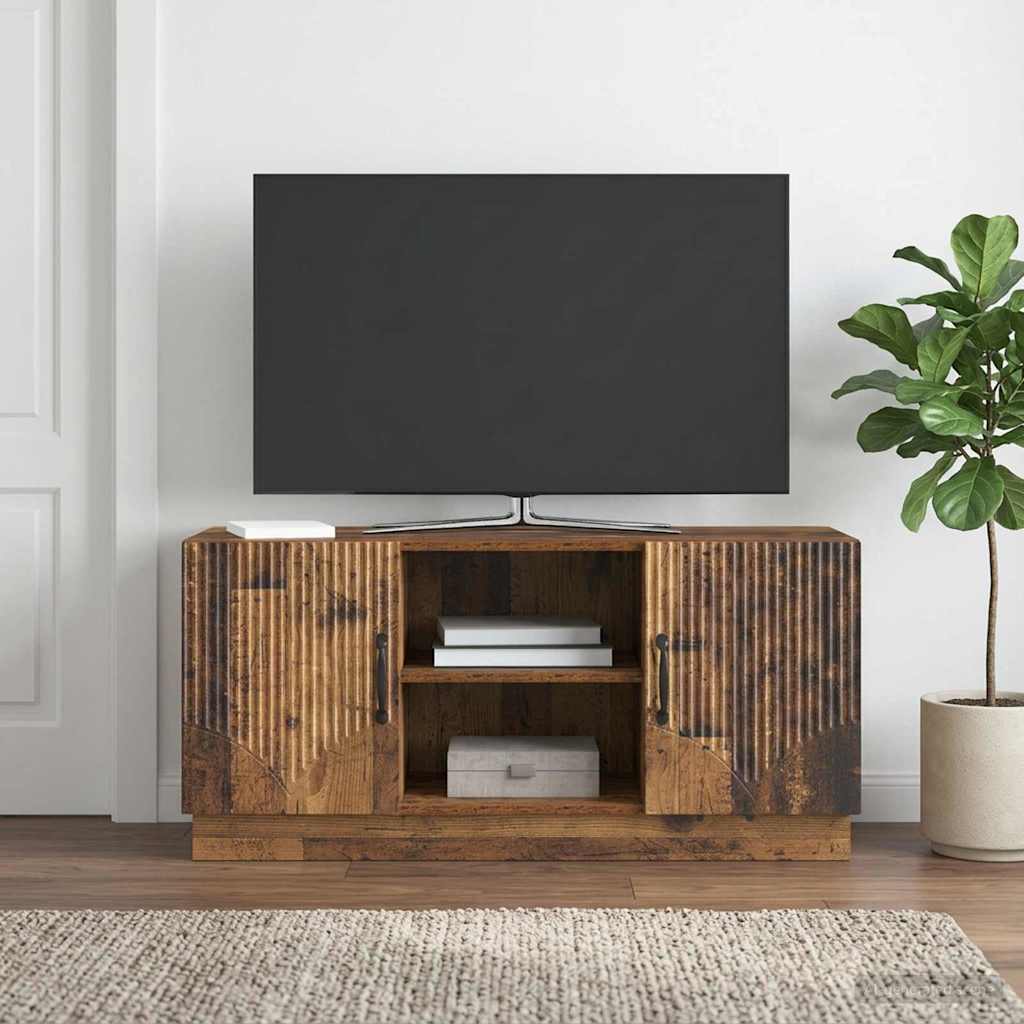 TV-skab 102 x 34,5 x 47 cm Gammelt træ Konstrueret træ