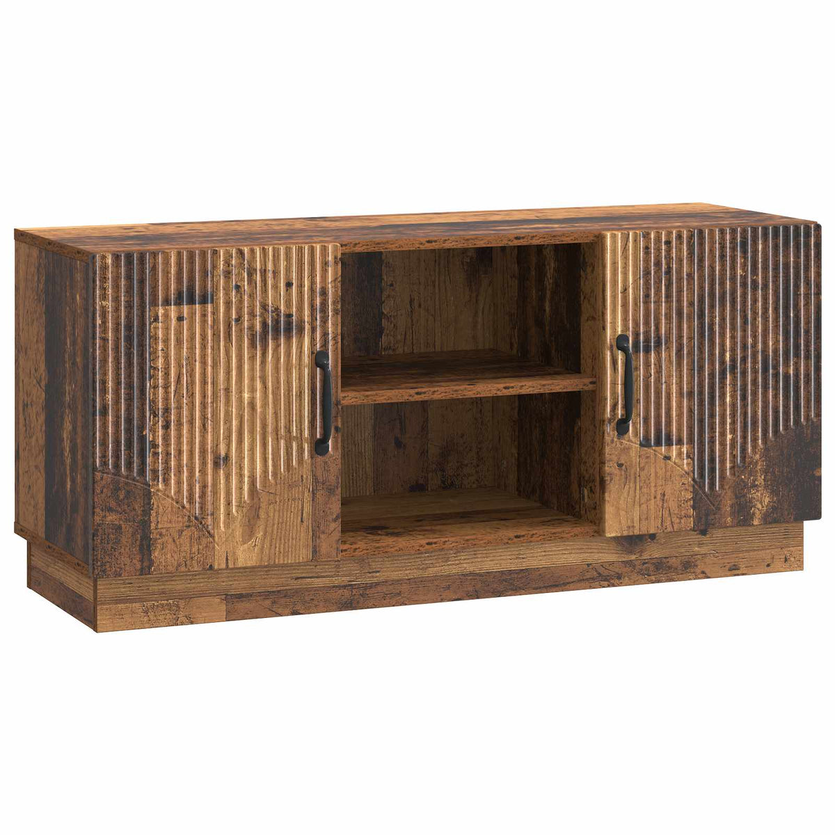 TV-skab 102 x 34,5 x 47 cm Gammelt træ Konstrueret træ