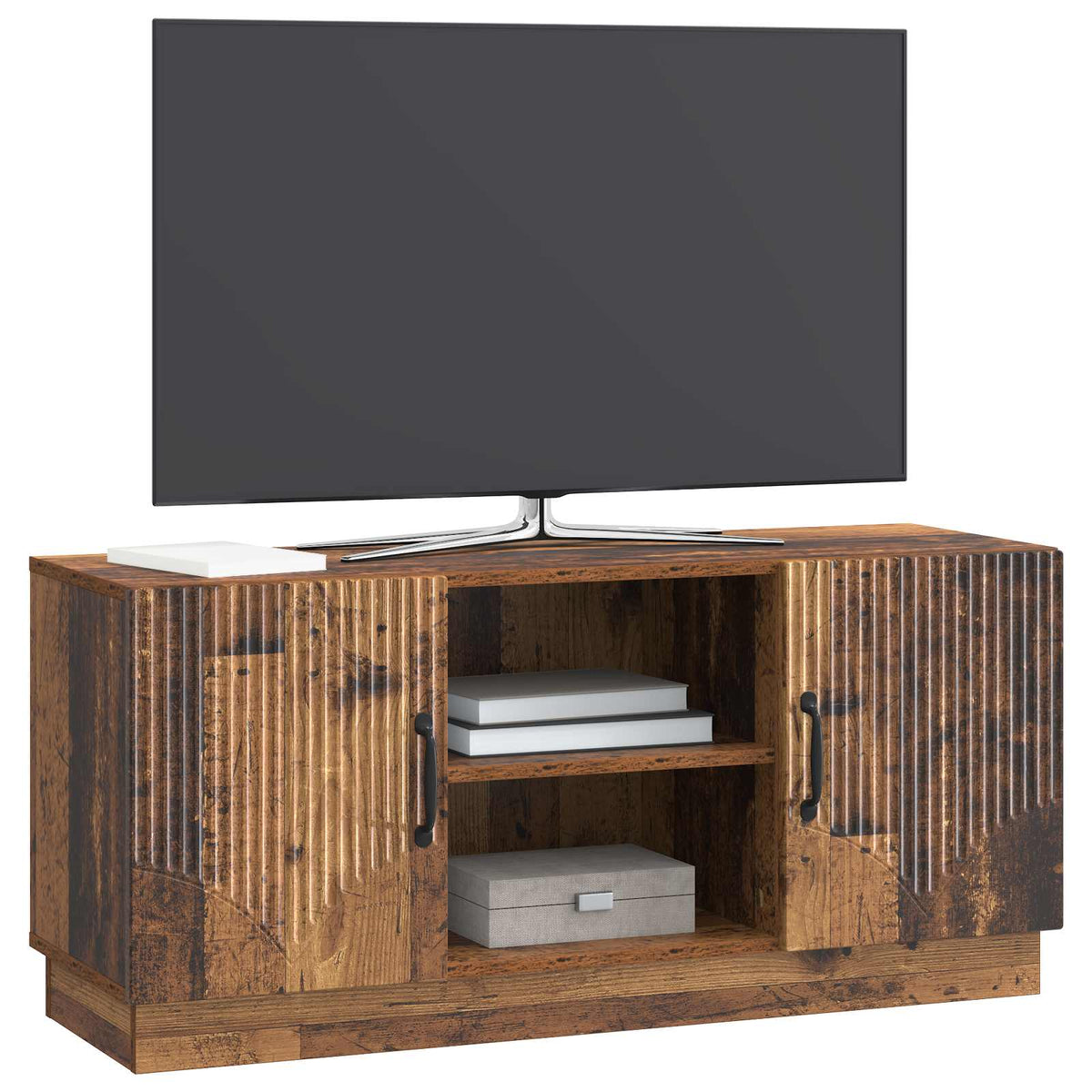 TV-skab 102 x 34,5 x 47 cm Gammelt træ Konstrueret træ