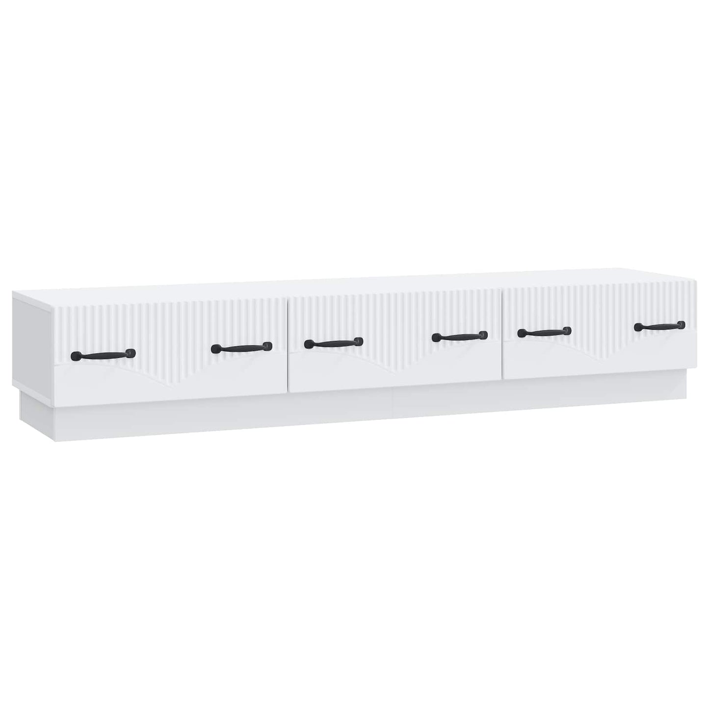 TV-skab med skuffe Hvid 147 x 34,5 x 27 cm Konstrueret træ