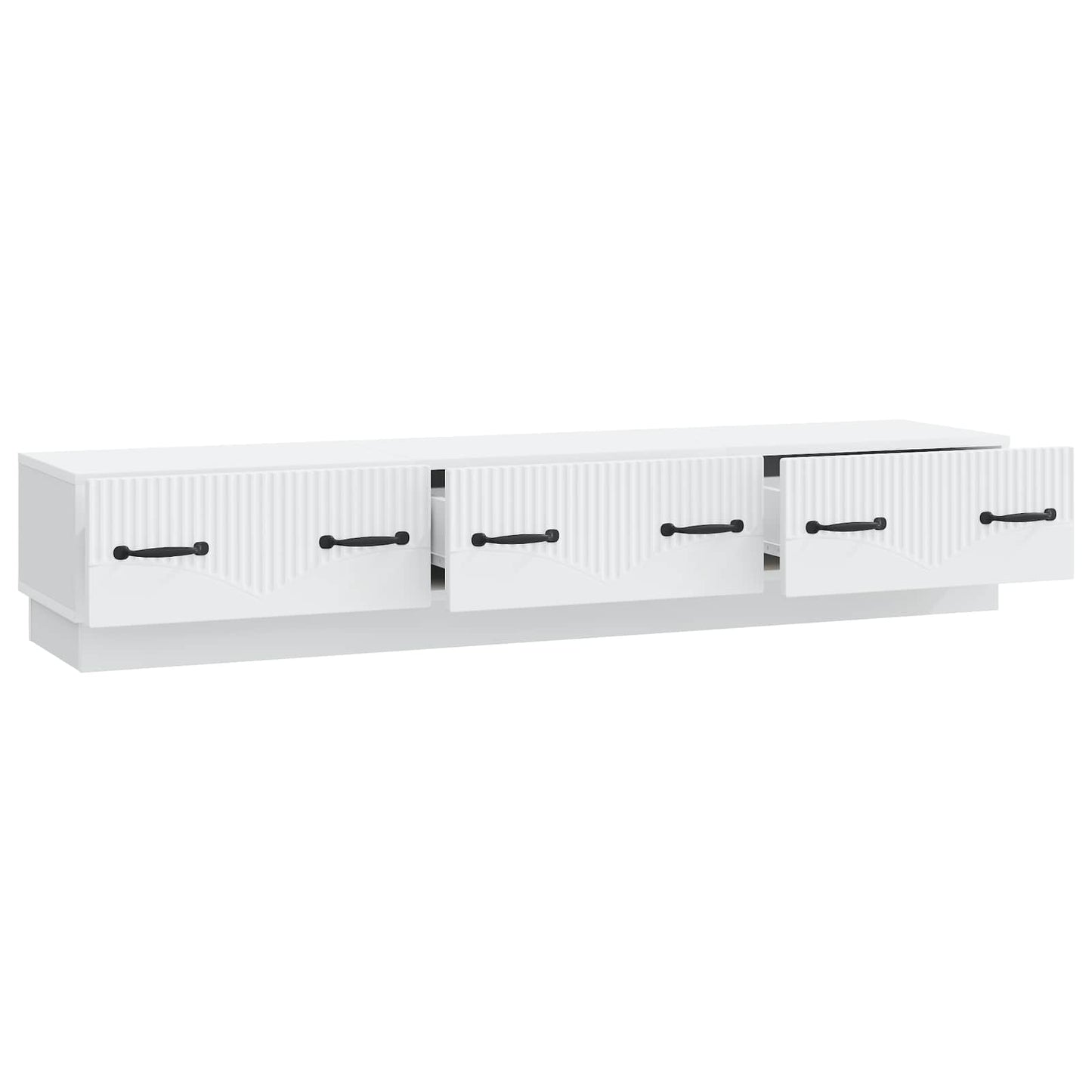 TV-skab med skuffe Hvid 147 x 34,5 x 27 cm Konstrueret træ