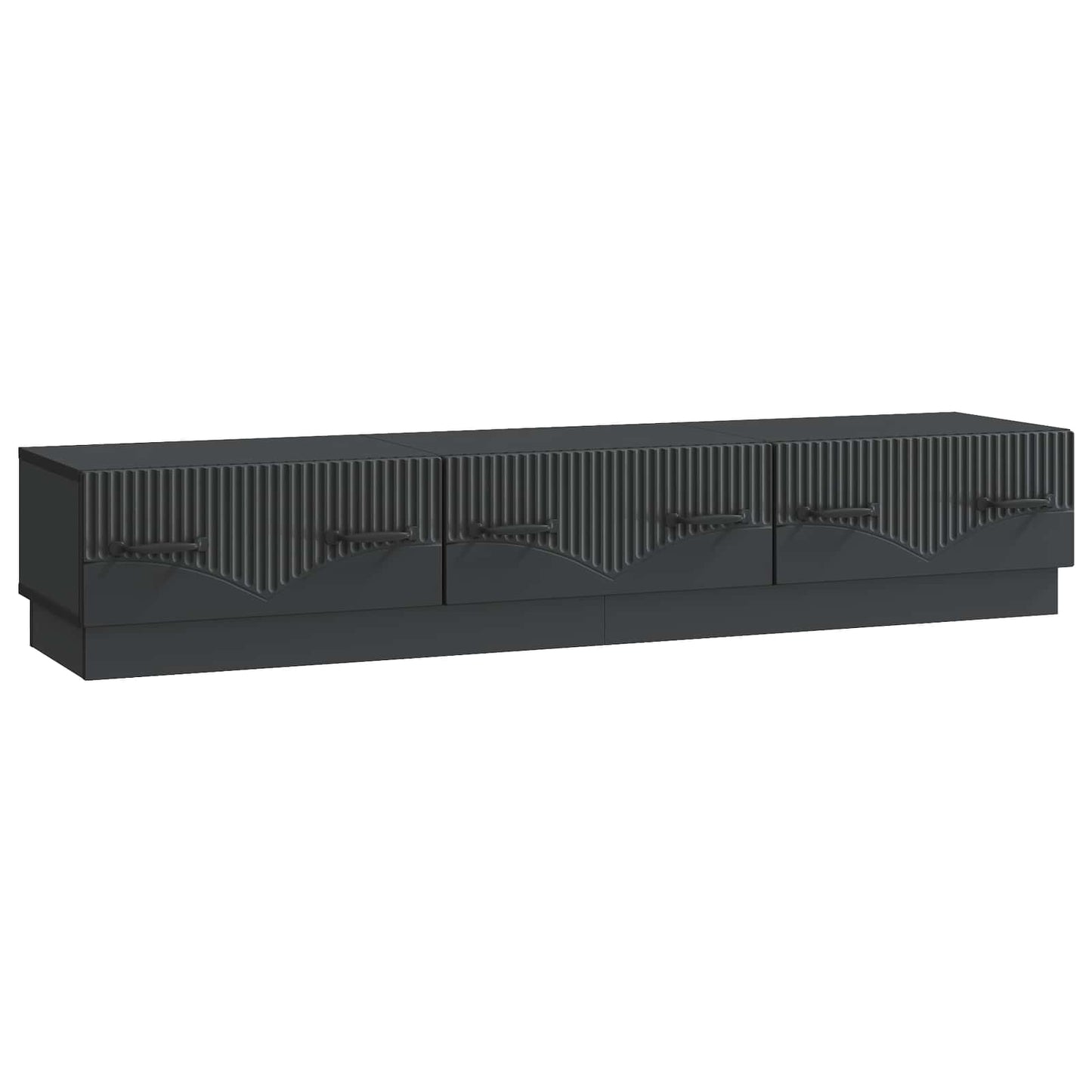 TV-skab med skuffe Sort 147 x 34,5 x 27 cm Konstrueret træ