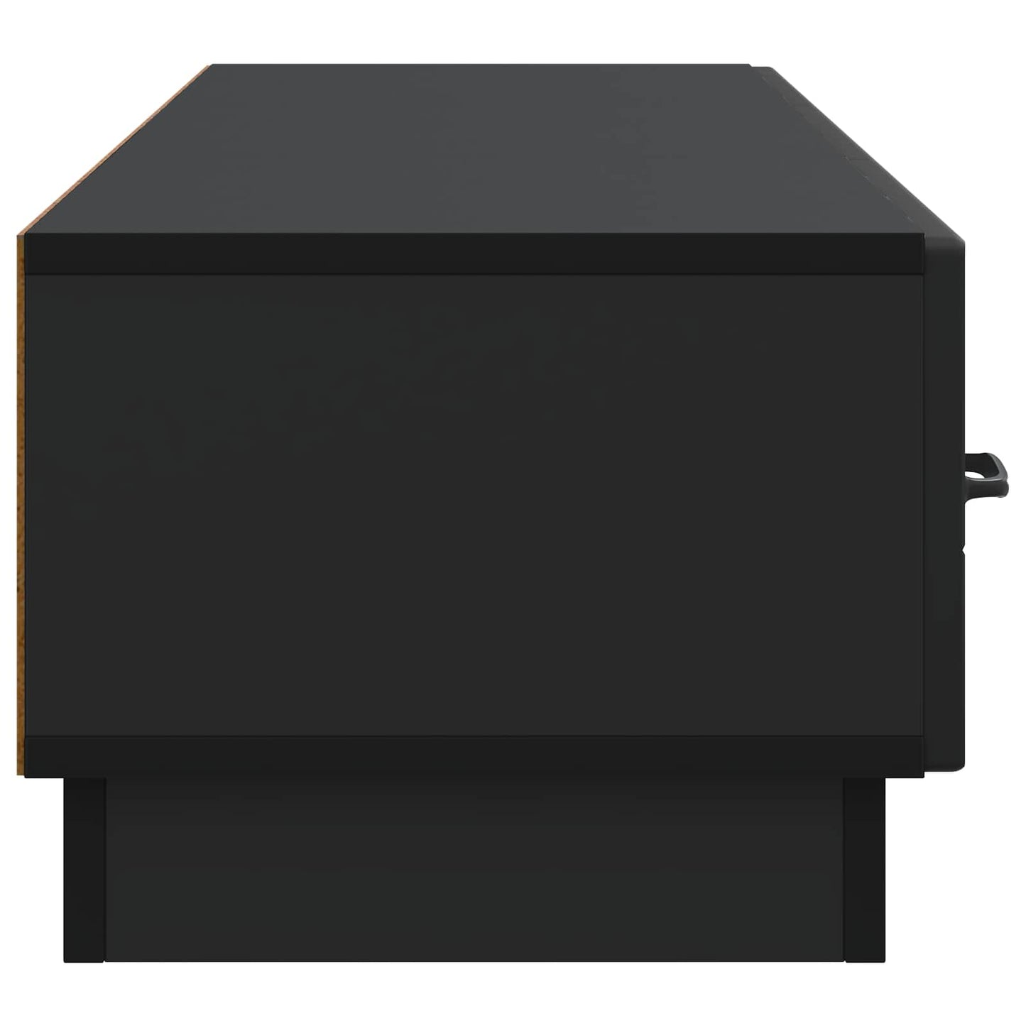 TV-skab med skuffe Sort 147 x 34,5 x 27 cm Konstrueret træ