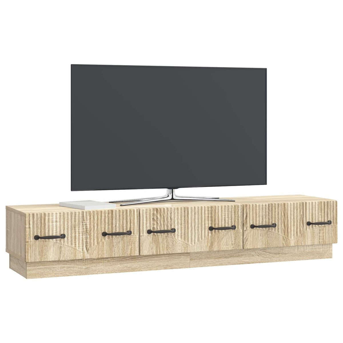 TV-skab med skuffe Sonoma-eg 147 x 34,5 x 27 cm Konstrueret træ