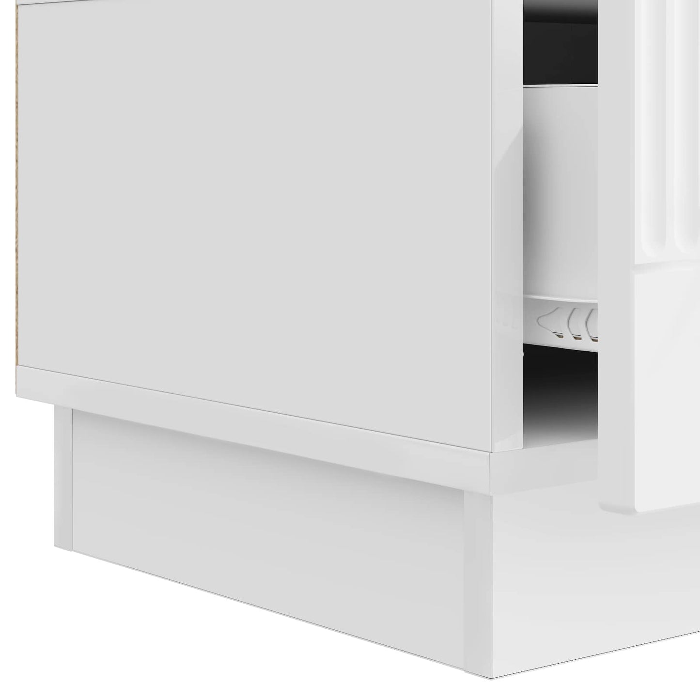TV-skab Hvid højglans 147 x 34,5 x 27 cm Konstrueret træ