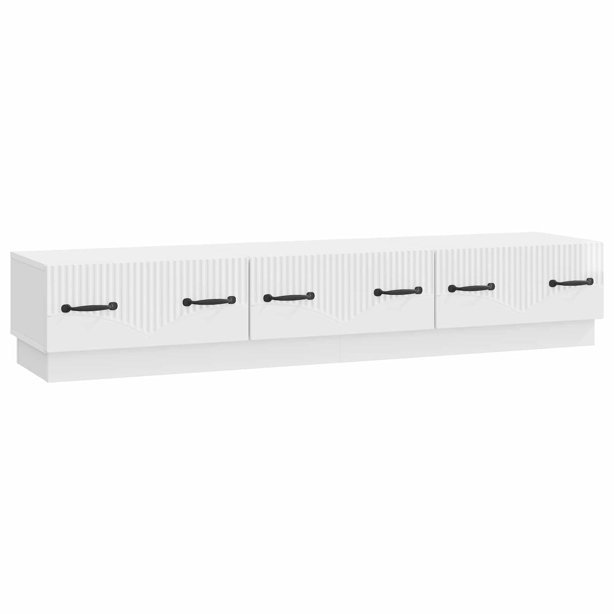 TV-skab Hvid højglans 147 x 34,5 x 27 cm Konstrueret træ