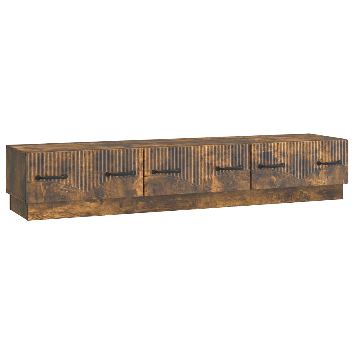 TV-skab med skuffe Røget eg 147 x 34,5 x 27 cm Konstrueret træ