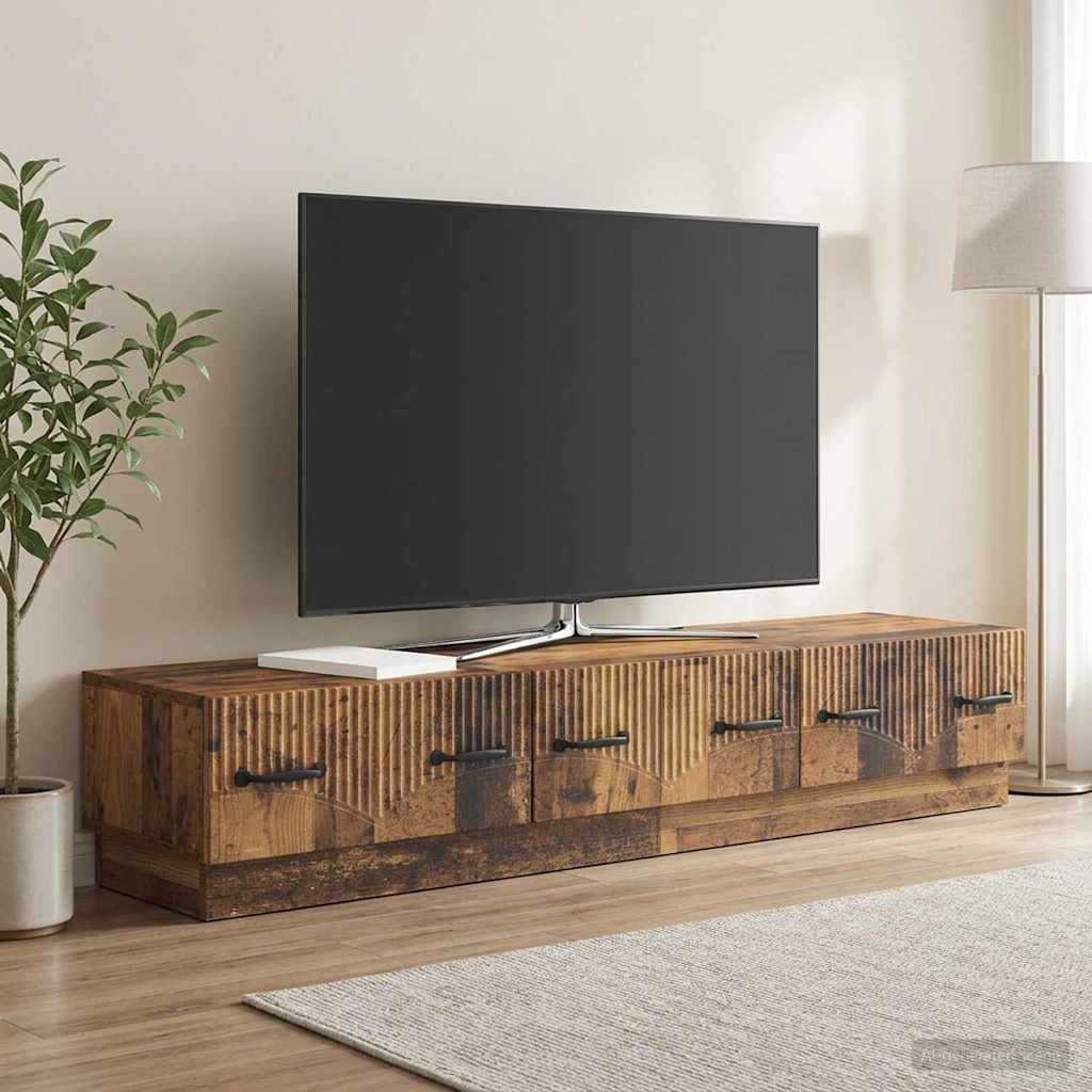 TV-skab Gammelt træ 147 x 34,5 x 27 cm Konstrueret træ