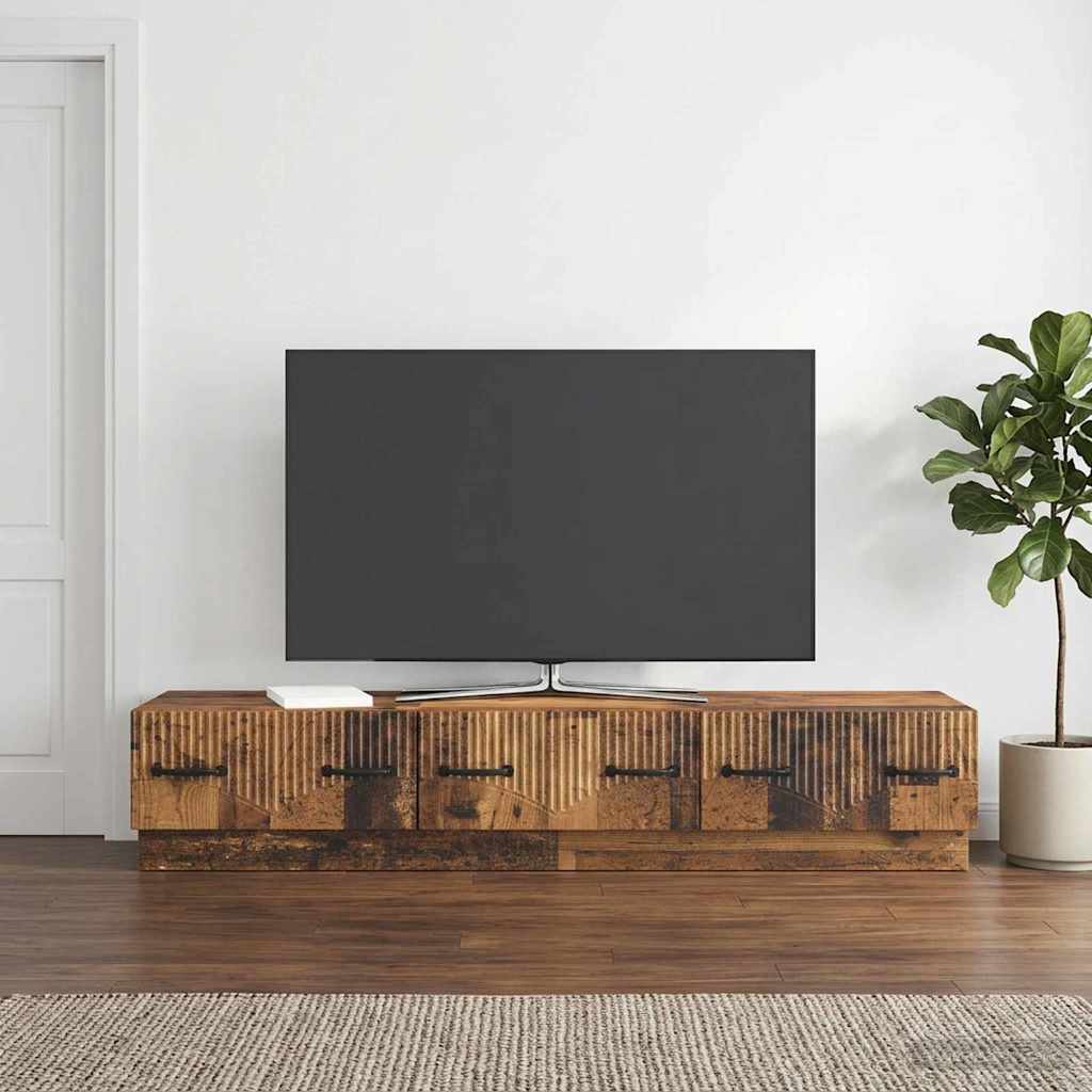 TV-skab Gammelt træ 147 x 34,5 x 27 cm Konstrueret træ