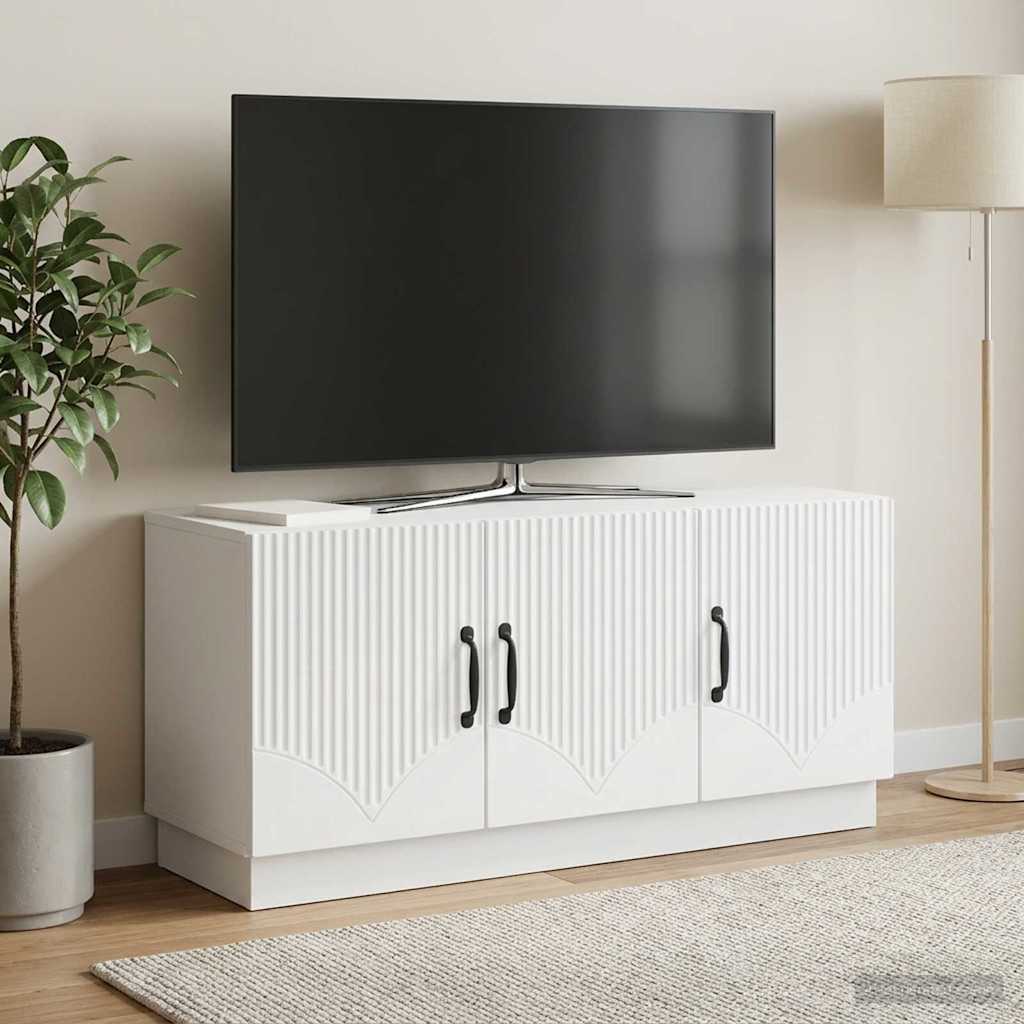 TV-skab Hvid 99 x 34,5 x 47 cm Konstrueret træ