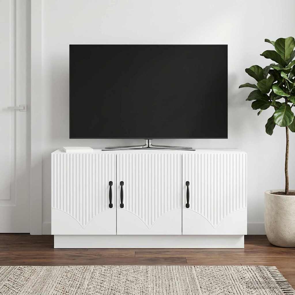 TV-skab Hvid 99 x 34,5 x 47 cm Konstrueret træ