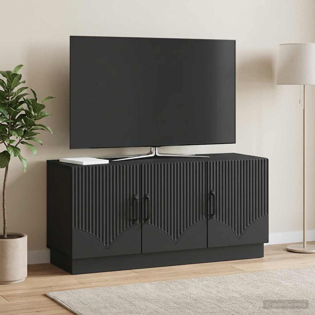 TV-skab Sort 99 x 34,5 x 47 cm Konstrueret træ