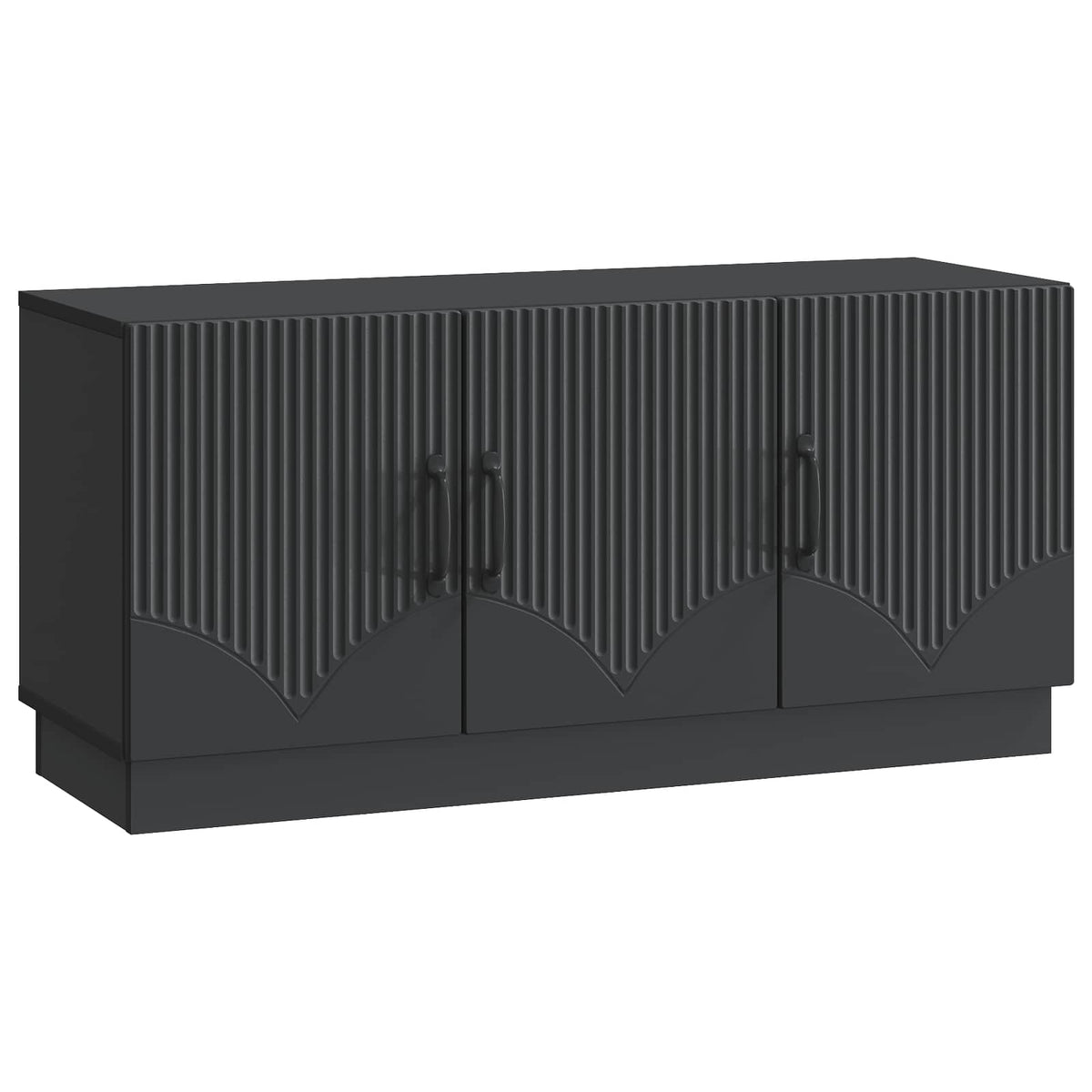 TV-skab Sort 99 x 34,5 x 47 cm Konstrueret træ
