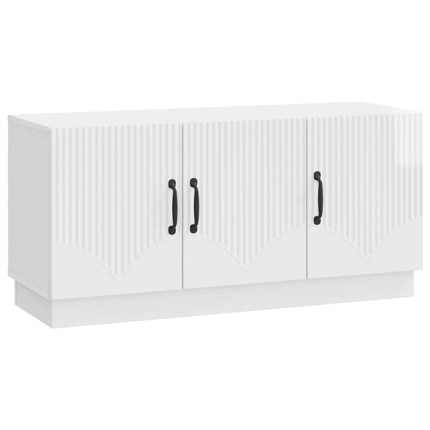 TV-skab Hvid højglans 99 x 34,5 x 47 cm Konstrueret træ