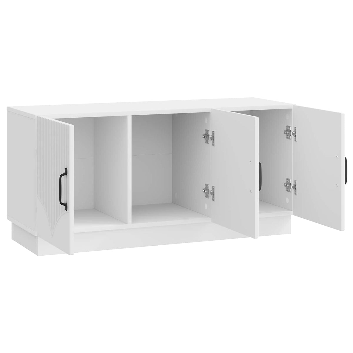 TV-skab Hvid højglans 99 x 34,5 x 47 cm Konstrueret træ