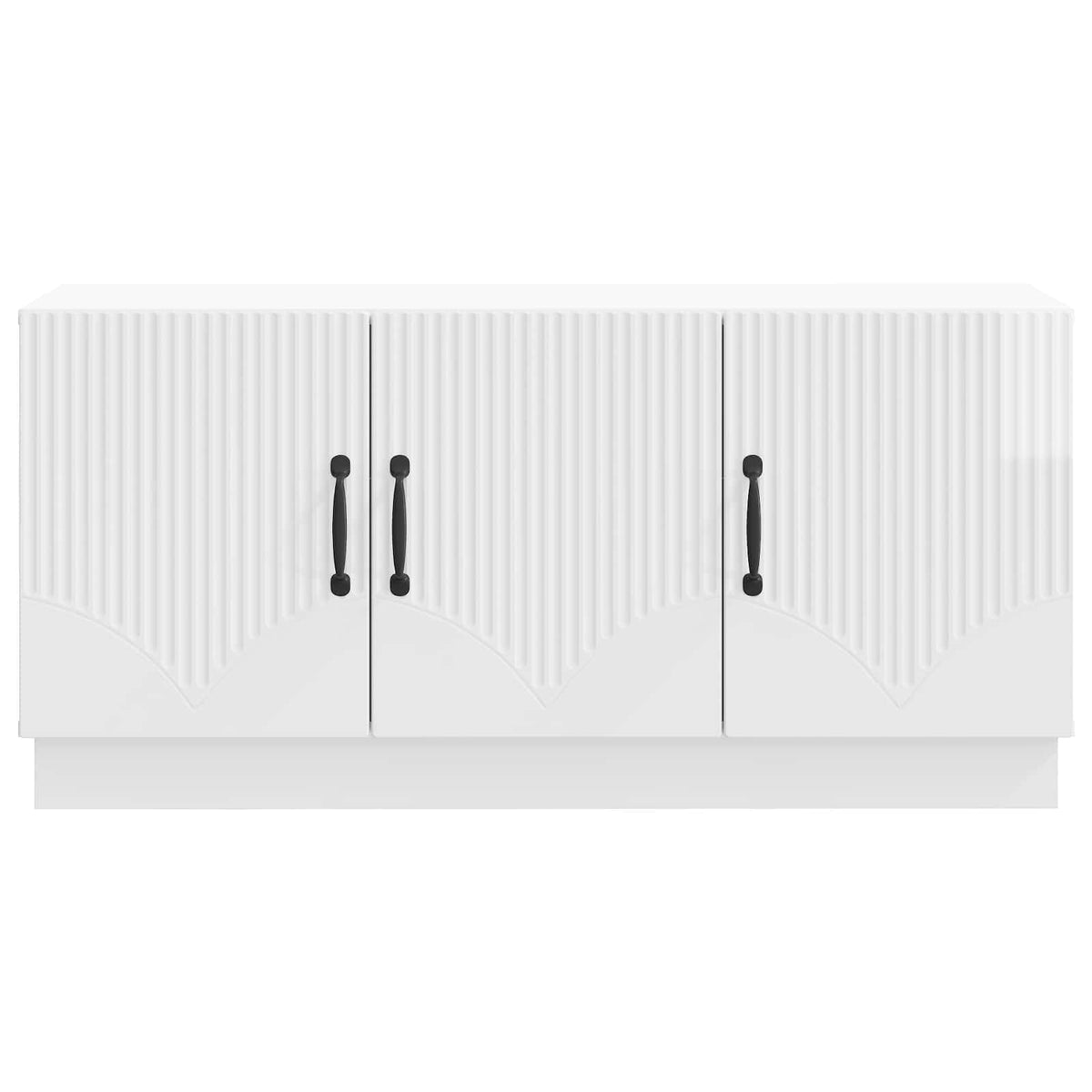 TV-skab Hvid højglans 99 x 34,5 x 47 cm Konstrueret træ