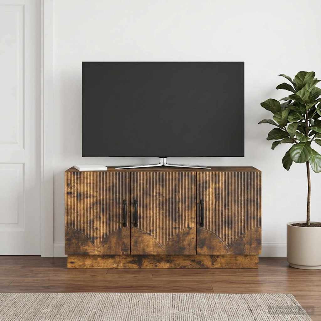TV-skab Røget eg 99 x 34,5 x 47 cm Konstrueret træ
