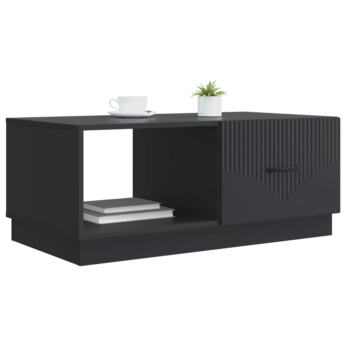 Sofabord Sort 90 x 50 x 37 cm Konstrueret træ