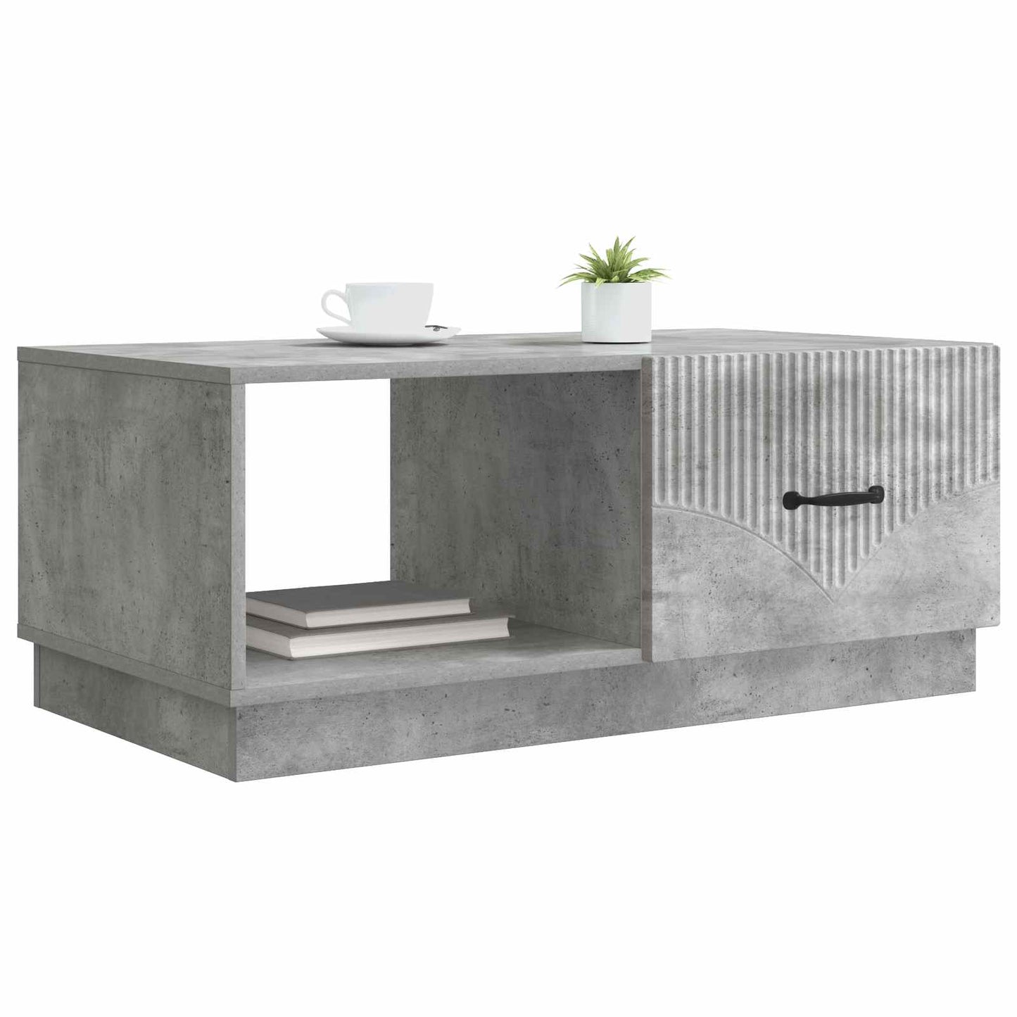 Sofabord Betongrå 90 x 50 x 37 cm Konstrueret træ