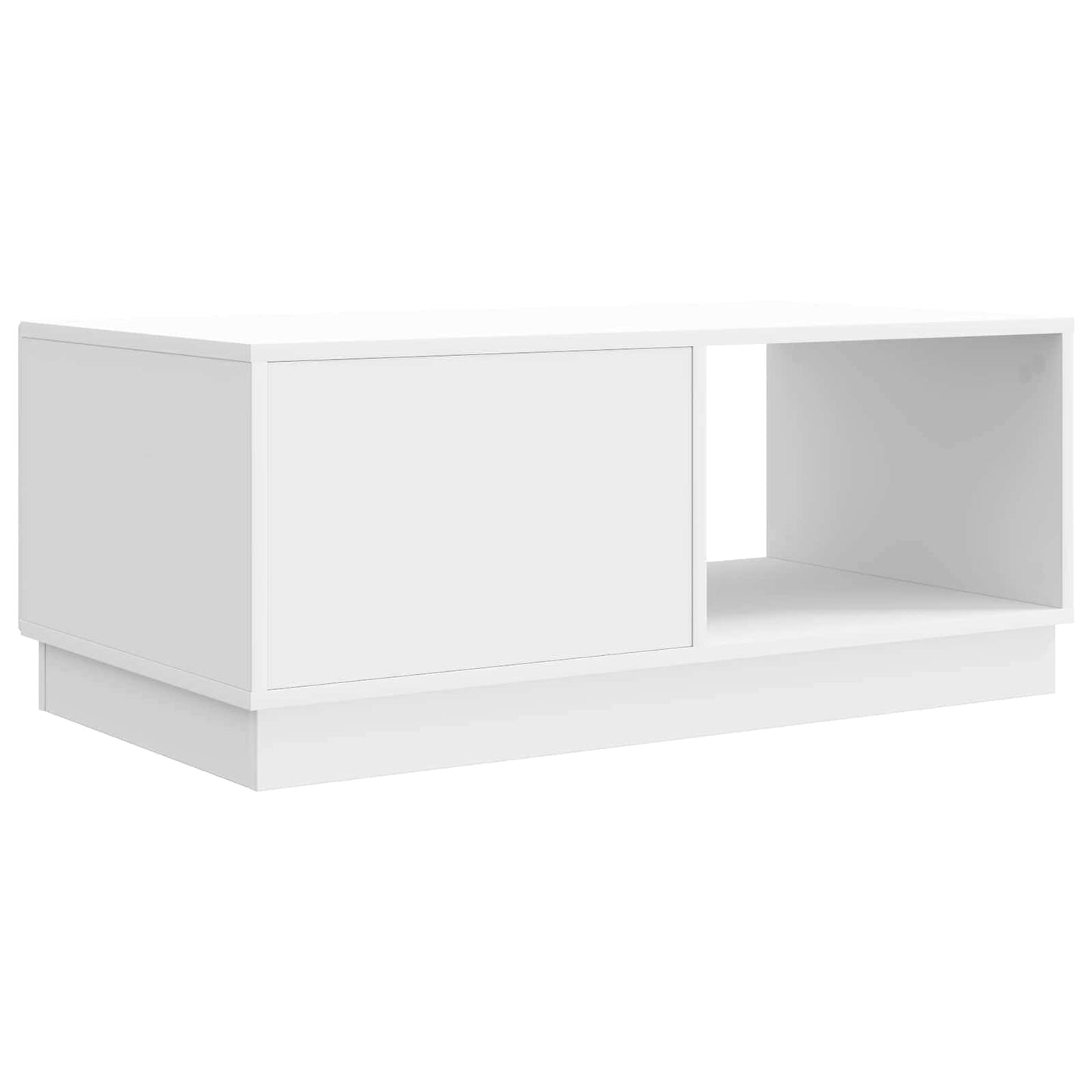 Sofabord Hvid højglans 90 x 50 x 37 cm Konstrueret træ
