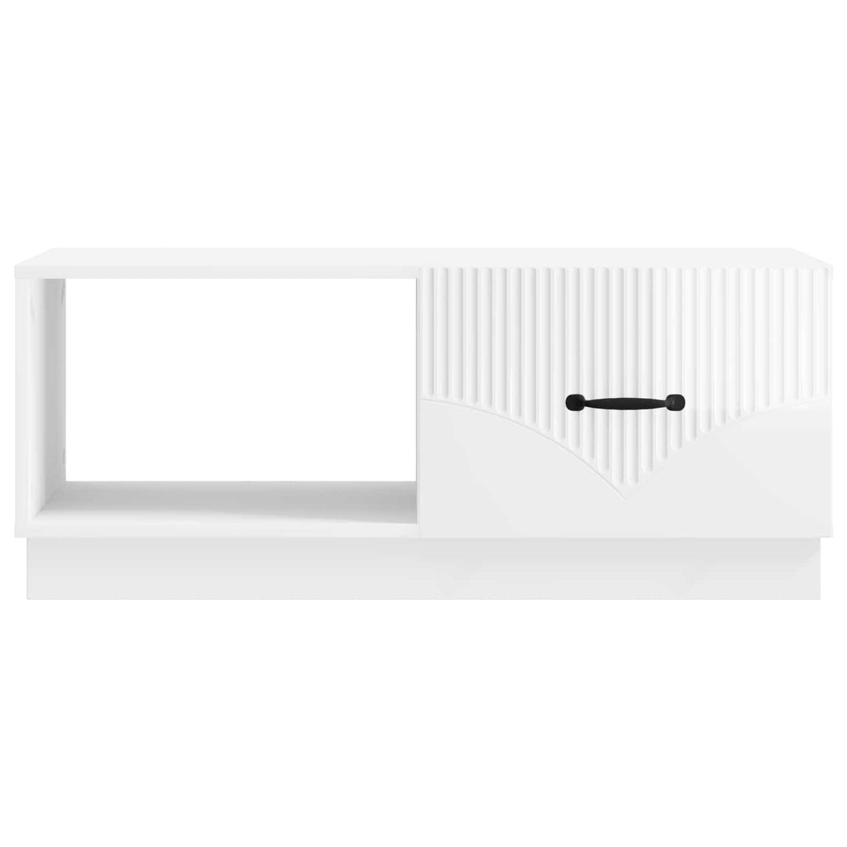Sofabord Hvid højglans 90 x 50 x 37 cm Konstrueret træ